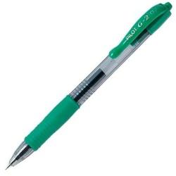 Bolígrafo de gel Pilot G-2 07 Verde 0,4 mm (12 Unidades)