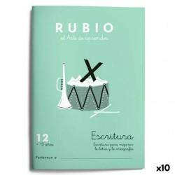 Cuaderno de escritura y caligrafía Rubio Nº12 A5 Español 20 Hojas (10 Unidades)