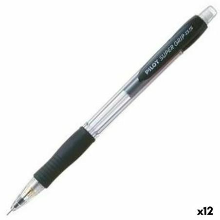 Portaminas Pilot Super Grip Negro 0,5 mm (12 Unidades)