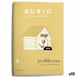 Cuaderno de matemáticas Rubio Nº9 A5 Español 20 Hojas (10 Unidades)