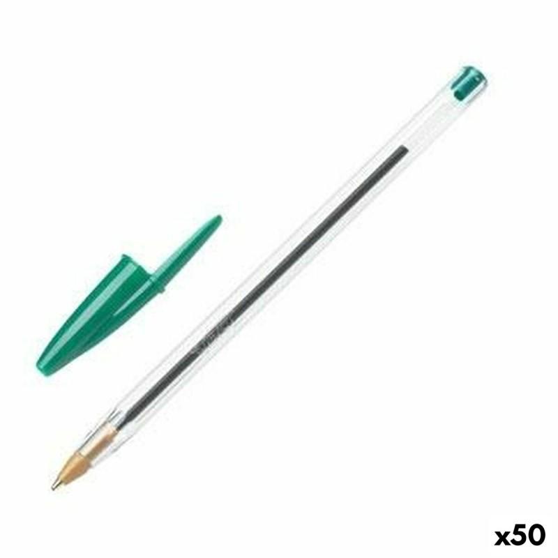 Bolígrafo Bic Cristal Original Verde 0,32 mm (50 Unidades)