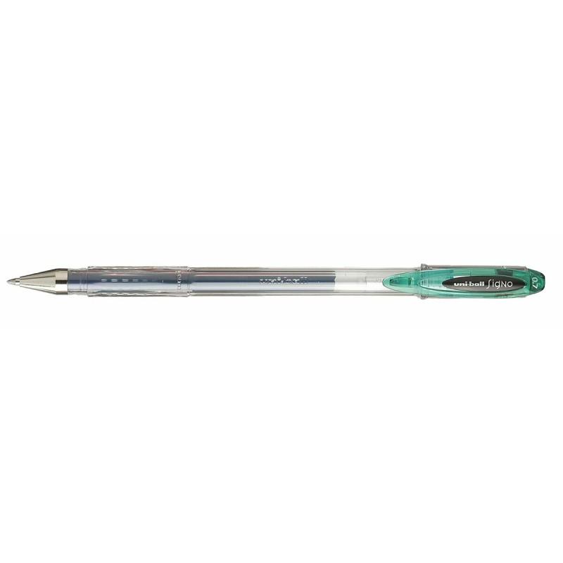 Boligrafo de tinta líquida Uni-Ball Rollerball Signo Basicos UM-120 Verde 0,5 mm (12 Piezas)