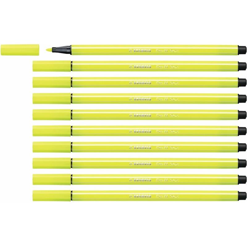 Rotuladores Stabilo Pen 68 Fluorescente Amarillo (10 Piezas)