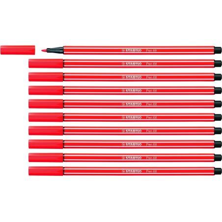 Rotuladores Stabilo Pen 68 Rojo (10 Piezas)