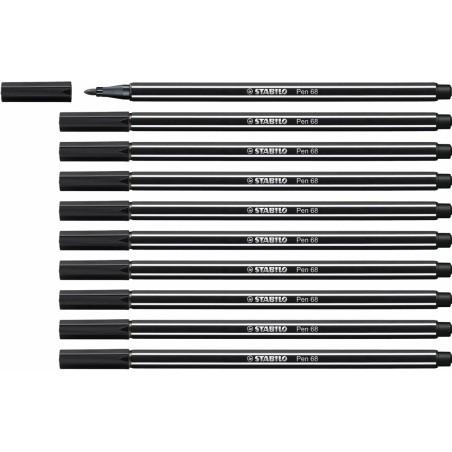 Rotuladores Stabilo Pen 68 Negro (10 Piezas)