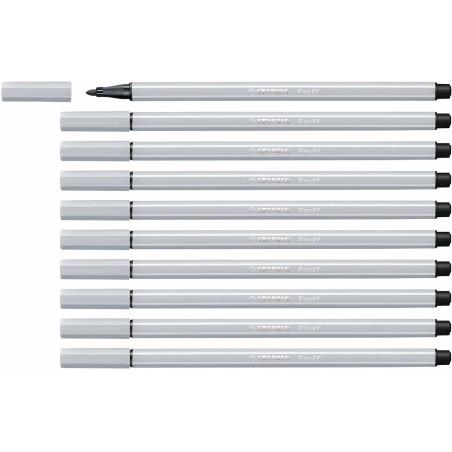 Rotuladores Stabilo Pen 68 Gris claro (10 Piezas)