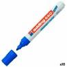 Rotulador para Pizarra Edding 661 Pizarra blanca Azul Blanco (10 Unidades)