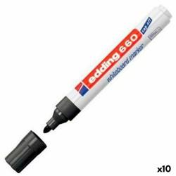 Rotulador para Pizarra Edding 661 Pizarra blanca Negro (10 Unidades)