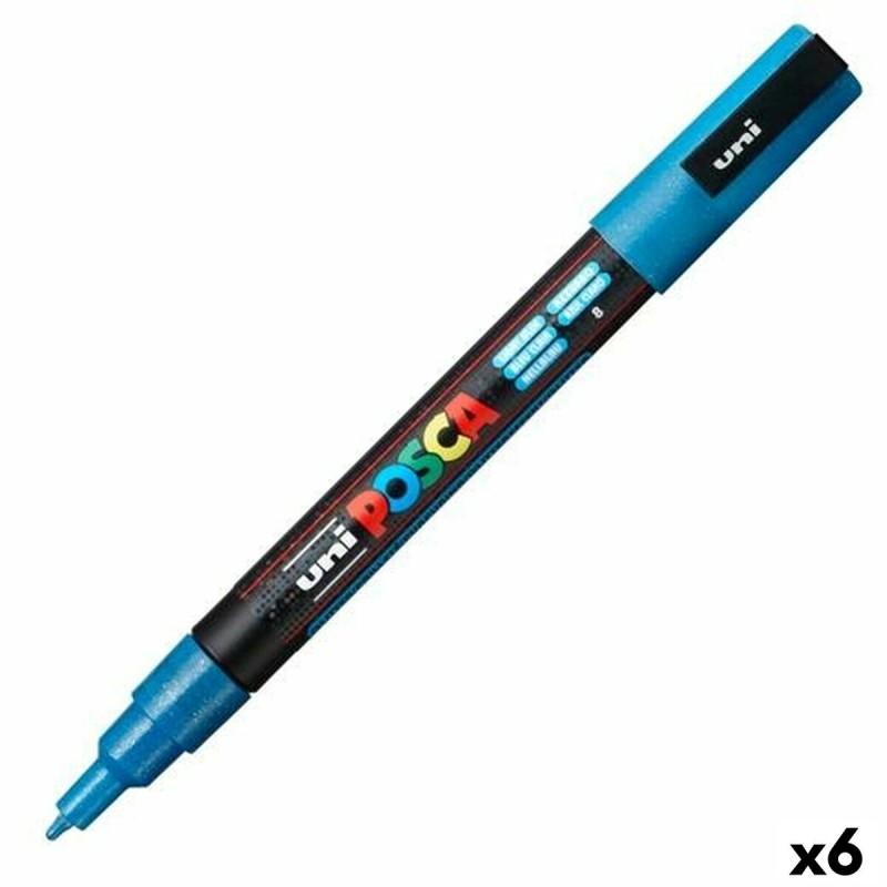 Marcador POSCA PC-3ML Azul Azul claro (6 Unidades)