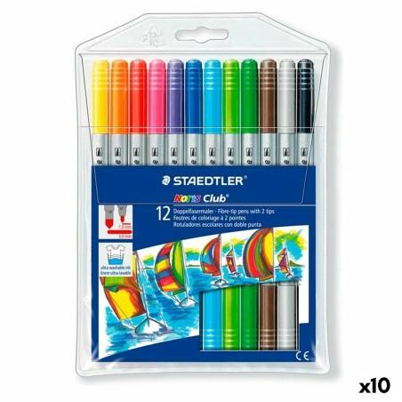 Set de Rotuladores Staedtler Noris Club Doble punta Multicolor (10 Unidades)