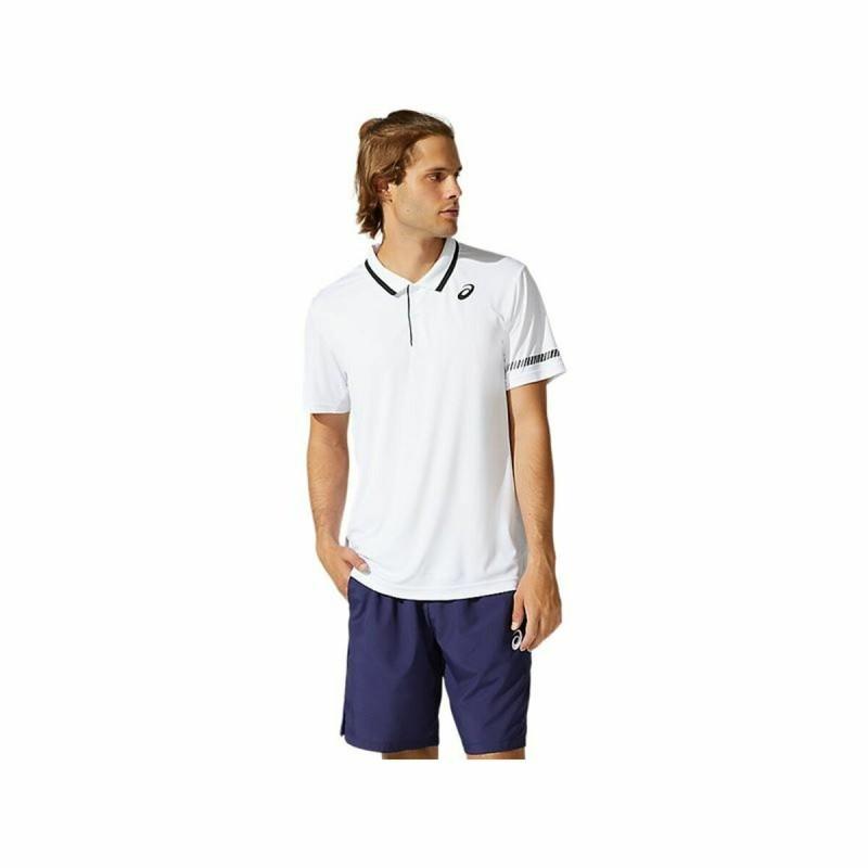 Polo de Manga Corta Hombre Asics Court Blanco