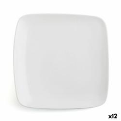 Plato Llano Ariane Vital Square Cuadrado Cerámica Blanco 24 x 19 cm (12 Unidades)