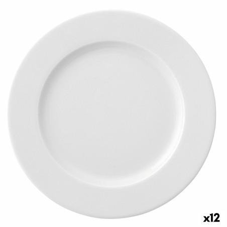 Plato Llano Ariane Prime Blanco Cerámica Ø 21 cm (12 Unidades)