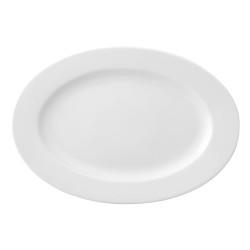 Plato Llano Ariane Prime Ovalado Cerámica Blanco (38 x 25 cm) (6 Unidades)