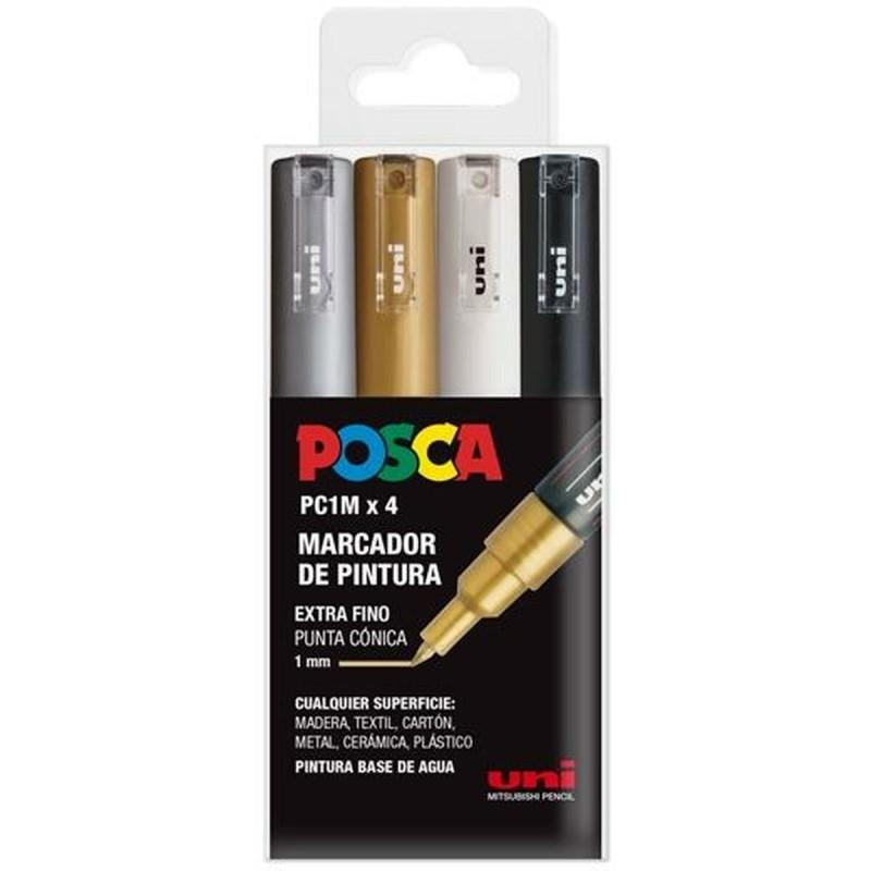 Set de Marcadores POSCA PC-1M BWSG Multicolor