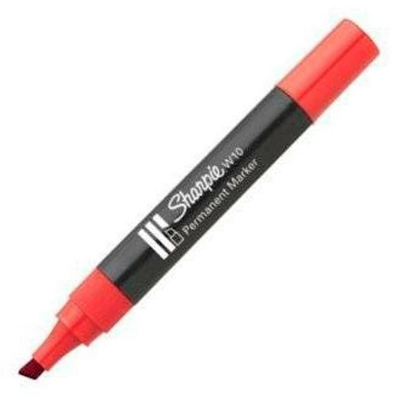 Rotulador permanente Sharpie W10 Rojo 12 Piezas