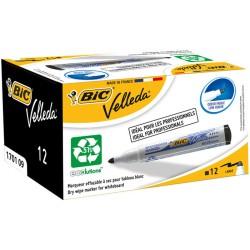 Rotuladores de tiza líquida Bic Velleda Ecolutions 1701 Negro (12 Piezas)