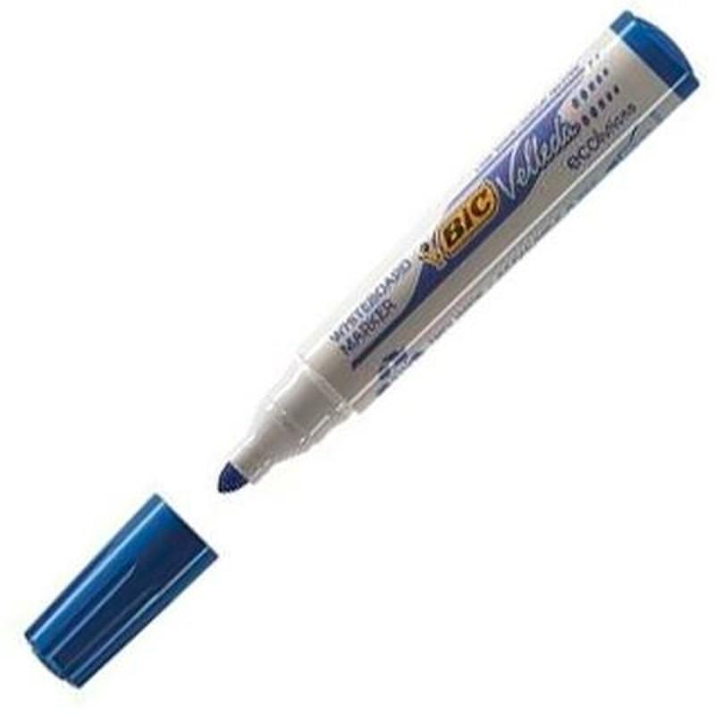 Rotuladores de tiza líquida Bic Velleda Ecolutions 1701 Azul (12 Piezas)