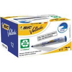 Rotuladores de tiza líquida Bic Velleda Ecolutions 1701 Azul (12 Piezas)