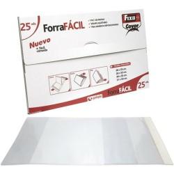 Forro Adhesivo para Libros Grafoplas Ajustable Solapa Transparente PVC 25 Piezas 28 x 53 cm