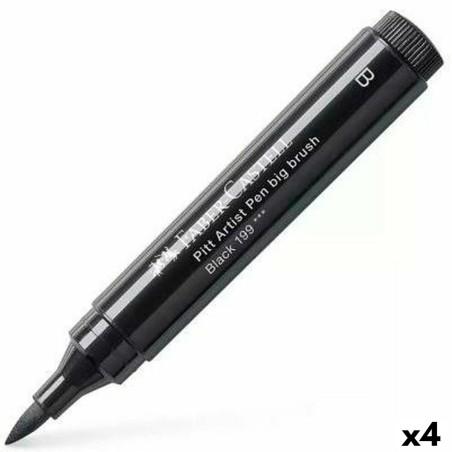 Rotuladores Faber-Castell Pitt Artist Pincel Negro (4 Piezas)