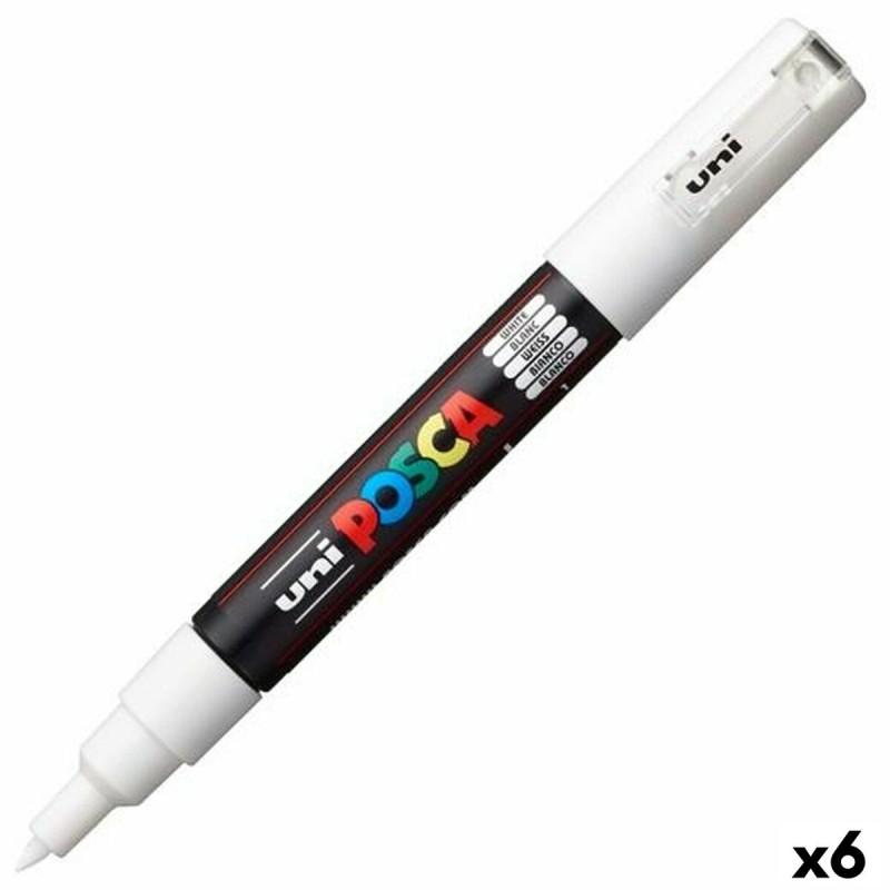 Rotuladores POSCA PC-1M Blanco Negro (6 Unidades)