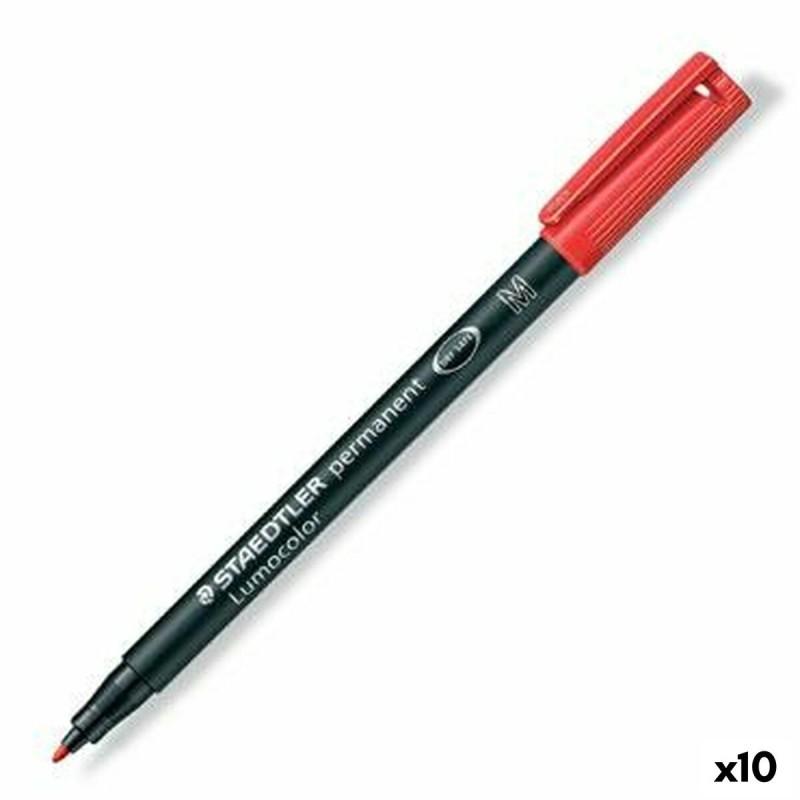 Rotulador permanente Staedtler Lumocolor 317-2 M Rojo (10 Unidades)