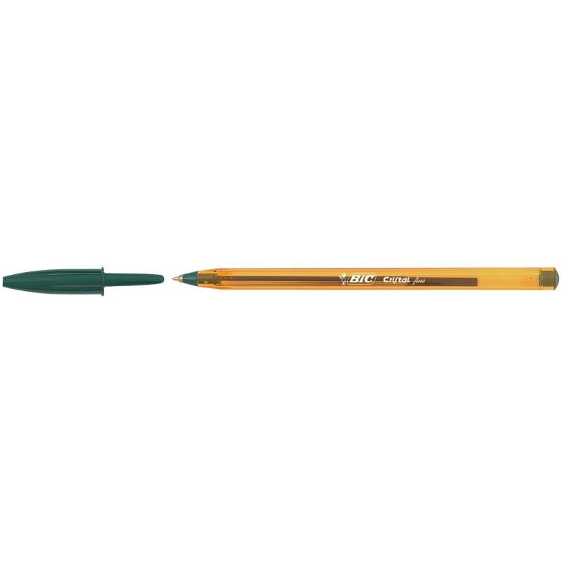 Bolígrafo Bic Cristal Fine Verde 0,3 mm 50 Piezas