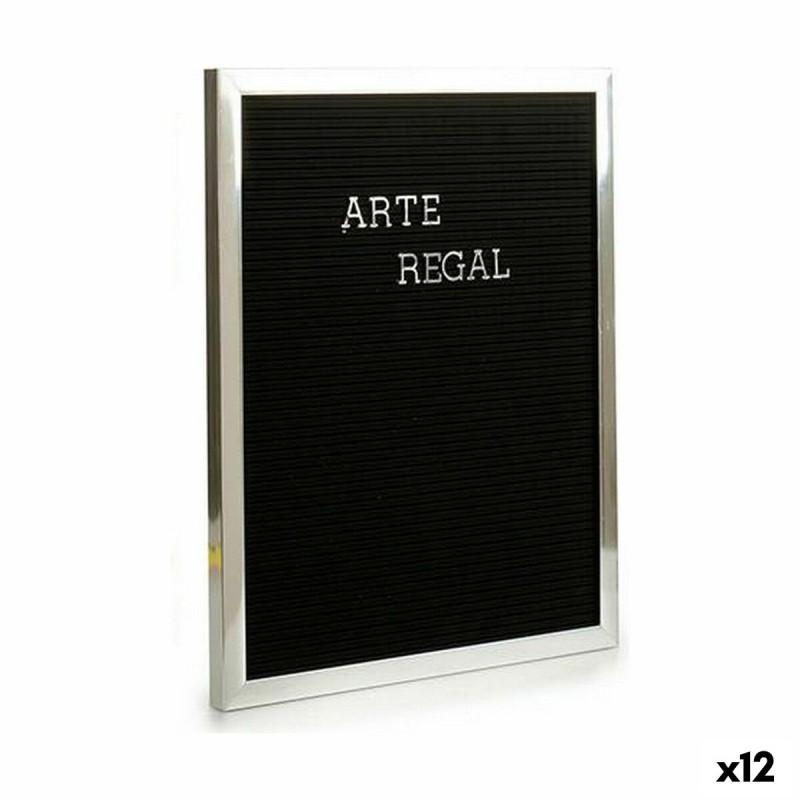 Cuadro Plateado Negro Panel 144 Letras (2,5 x 50,5 x 40,5 cm) (12 Unidades)