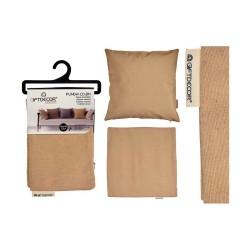 Funda de cojín Beige (45 x 0,5 x 45 cm) (12 Unidades)