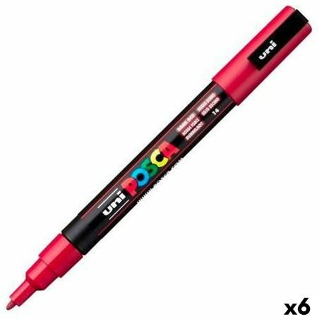 Rotulador POSCA PC-3M Rojo Oscuro (6 Unidades)