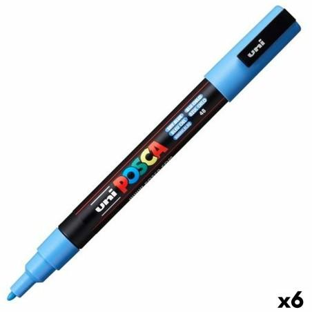 Rotulador POSCA PC-3M Azul cielo (6 Unidades)