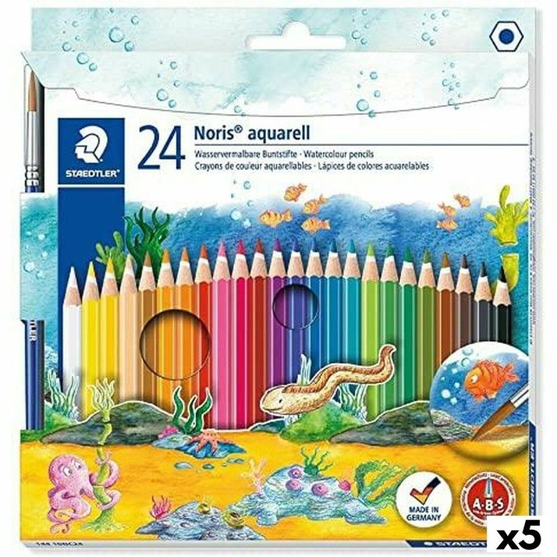 Lápices de Colores Acuarelables Staedtler Noris Multicolor (5 Unidades)