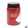 Témpera La Pajarita L-07 Vermilion 6 Piezas Rojo Escolar Satinado