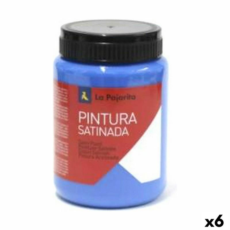 Témpera La Pajarita Intense L-12 6 Piezas Azul Satinado