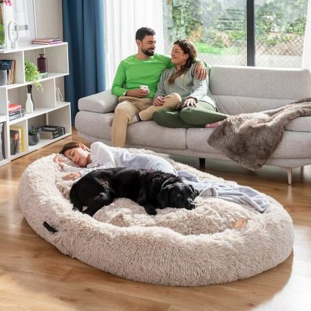 Cama de Perro para Humanos  Human Dog Bed XXL InnovaGoods Beige