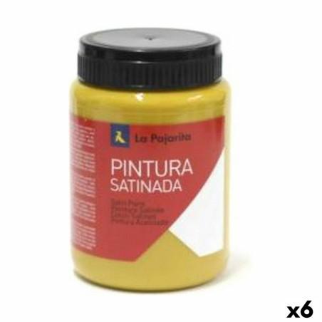 Témpera La Pajarita L-03 Oxide 6 Piezas Satinado Escolar Amarillo