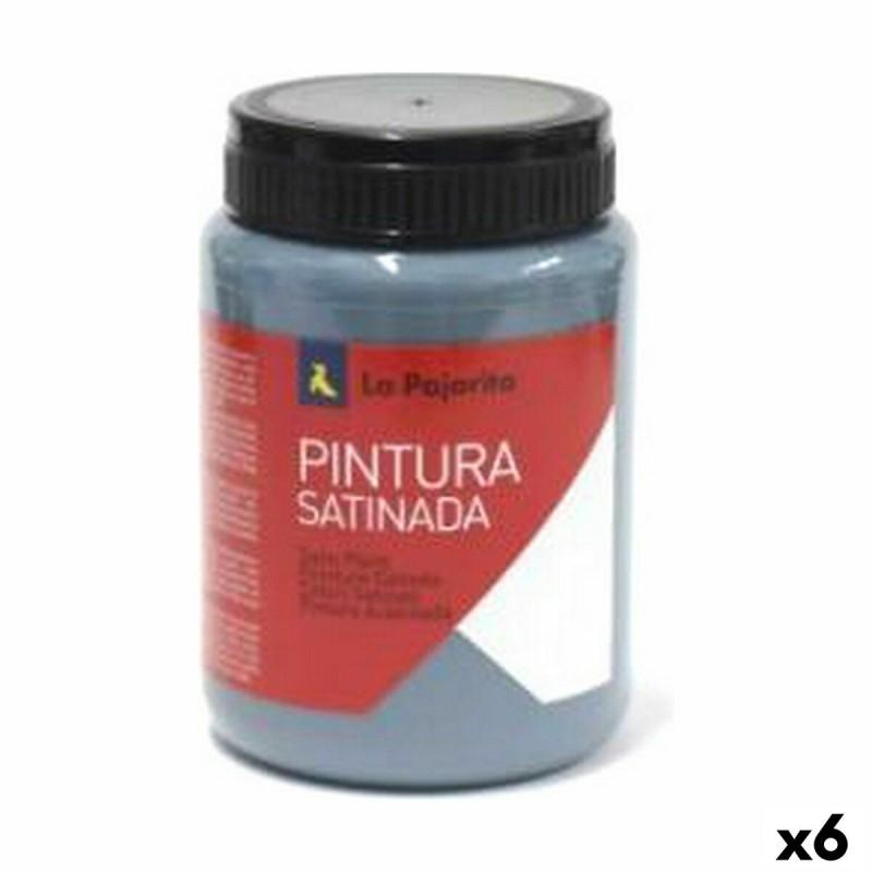 Témpera La Pajarita Metallic L-34 6 Piezas Azul Escolar Satinado