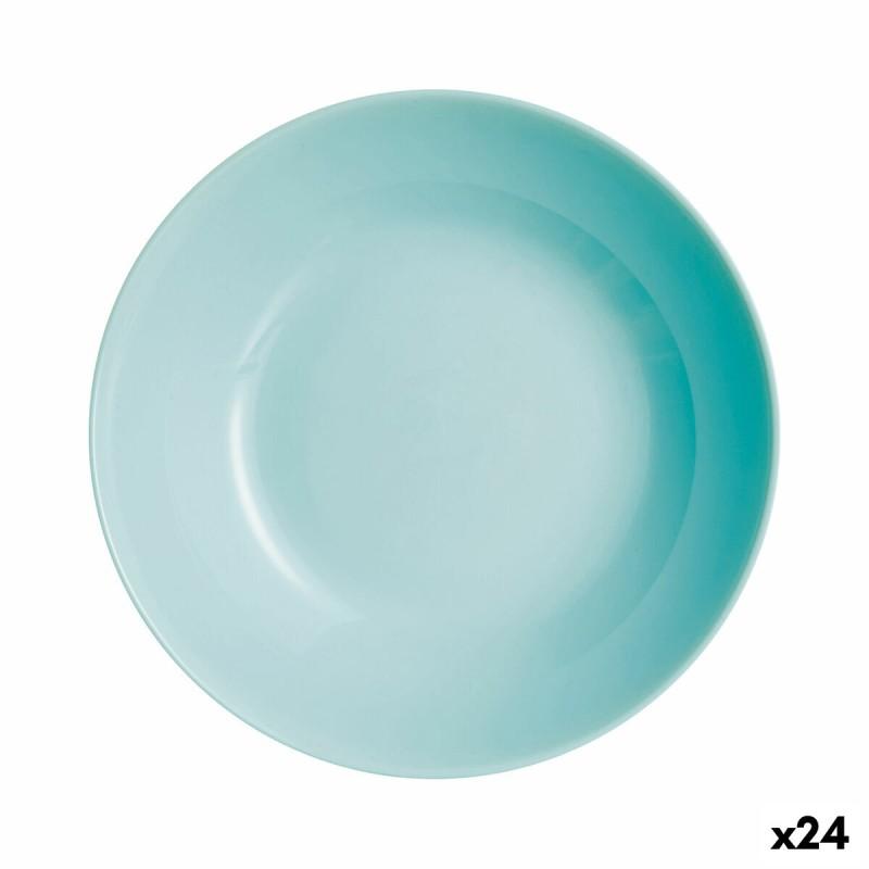 Plato Hondo Luminarc Diwali Turquesa 20 cm Turquesa Vidrio (24 Unidades)