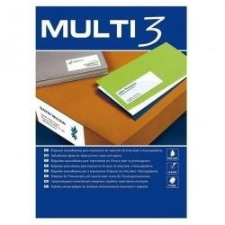 Etiquetas para Impresora MULTI 3 105 x 70 mm Blanco Recto 100 Hojas