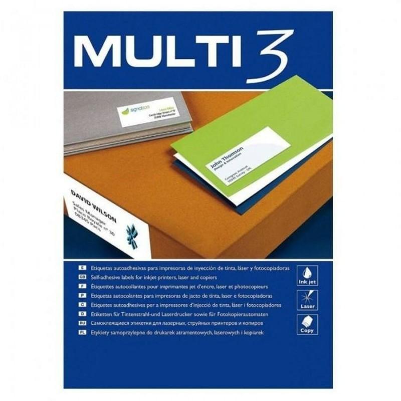 Etiquetas para Impresora MULTI 3 63,5 x 46,6 mm Blanco Redondeado 100 Hojas