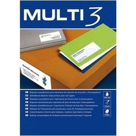 Etiquetas para Impresora MULTI 3 105 x 29 mm Blanco Recto 100 Hojas