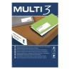 Etiquetas para Impresora MULTI 3 500 Hojas 105 x 37 mm Blanco Recto