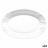 Fuente de Cocina Bormioli Rocco Ebro Ovalado Blanco Vidrio (22 cm) (24 Unidades)