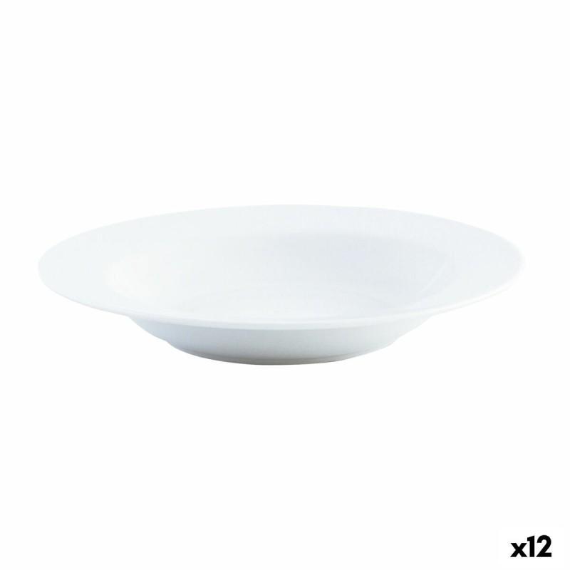 Plato Hondo Quid Basic Blanco Cerámica Ø 21,5 cm (12 Unidades)