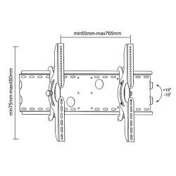 Soporte TV MacLean MC-521 B 70" 37" 75 Kg