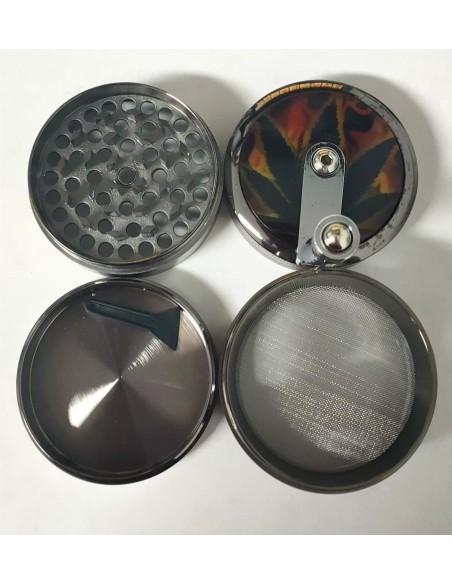 Grinder de Aluminio KaÃ±amero con Manivela 4 Partes 55mm
