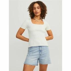 Camiseta de Manga Corta Mujer Jxsky Ss Jack & Jones Cloud Dancer Blanco Cálido