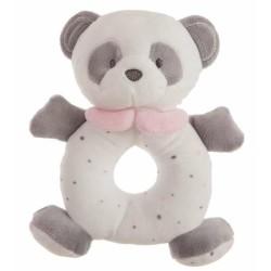 Peluche Sonajero Oso Panda Rosa 20 cm