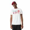 Camiseta de Manga Corta Hombre New Era NBA Infill Graphic Chicago Bulls Blanco